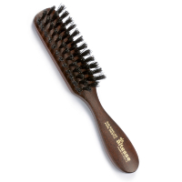 Brosse lissoir nomade pour cheveux ou barbe, en bois,100% poils de sanglier