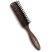 Brosse lissoir pour cheveux ou barbe, en bois, 100% poils de sanglier