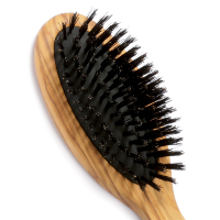 Brosse à cheveux pneumatique, en bois d'olivier et 100% sanglier - Moyen modèle