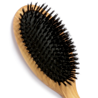 Brosse à cheveux pneumatique en bois d'olivier, 100% poils de sanglier - Grand modèle