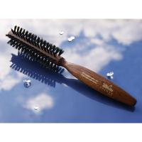 ISINIS - Brosse à cheveux de brushing, en bois, 100% racine de sanglier