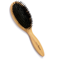 Brosse à cheveux pneumatique en bois d'olivier, 100% poils de sanglier - Grand modèle
