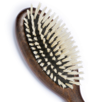 Brosse à cheveux pneumatique, en bois, 100% soies blanches - Moyen modèle